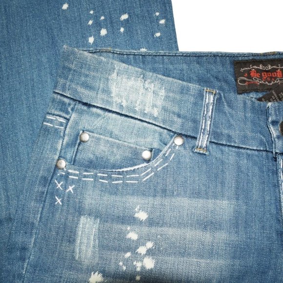 NWT Vintage Be Good Denim Embroidered Flare Denim Jeans - Picture 3 of 8